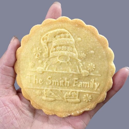 2025 Personalized Christmas Cookie Stamp Unique 3D Embossed Design Fun Tool for Baking Art
