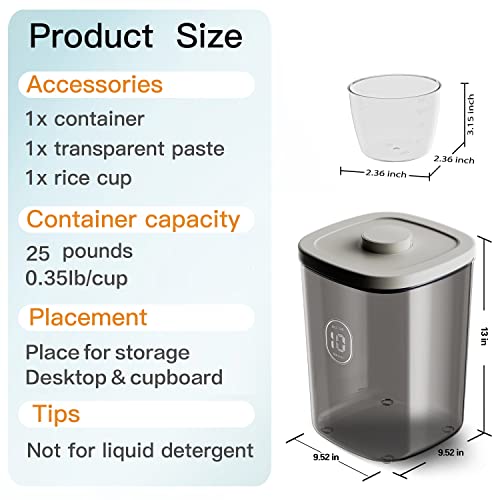 22 25 Lbs Rice Dispenser Storage Container