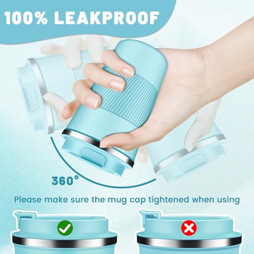 Insulated Coffee Tumblers with Flip Lid 12oz