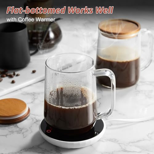 Large Glass Coffee Mugs (2 Count)