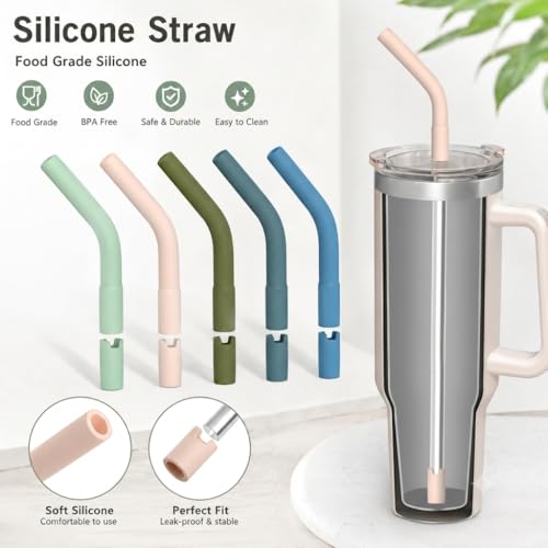 5PCS Silicone Straw Tips for 8 (5 Count)