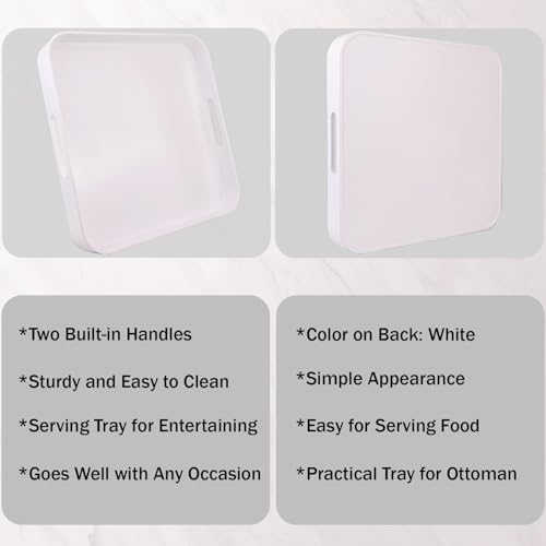 Square White Serving Tray