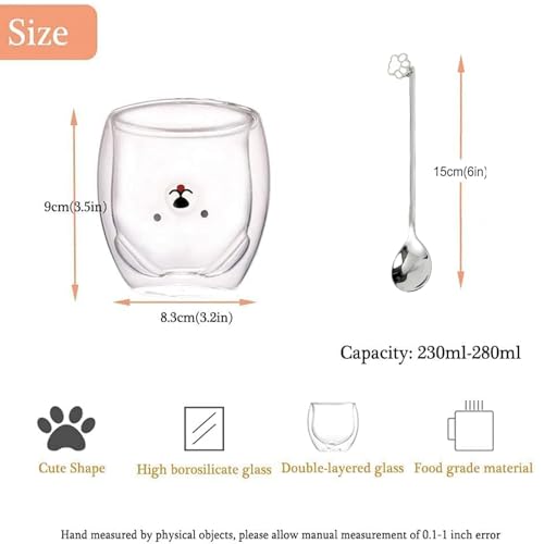 Dog Mug Cute Mugs Glass Double Wall Insulated Glass Espresso Cup
