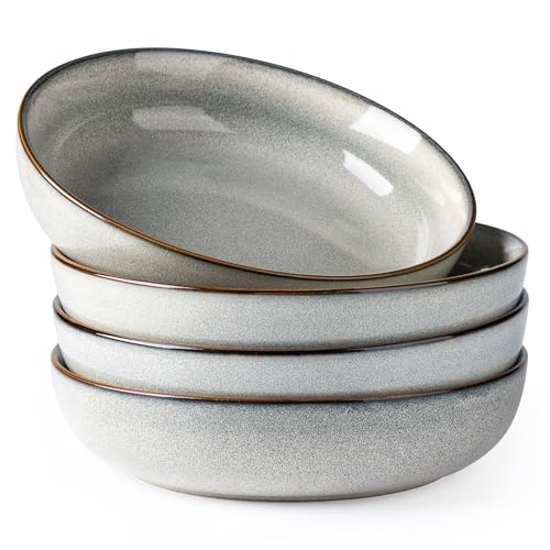 8.75'' Large Ceramic Pasta Bowls (4 Count)