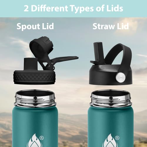 Insulated Water Bottle 40 oz with Straw