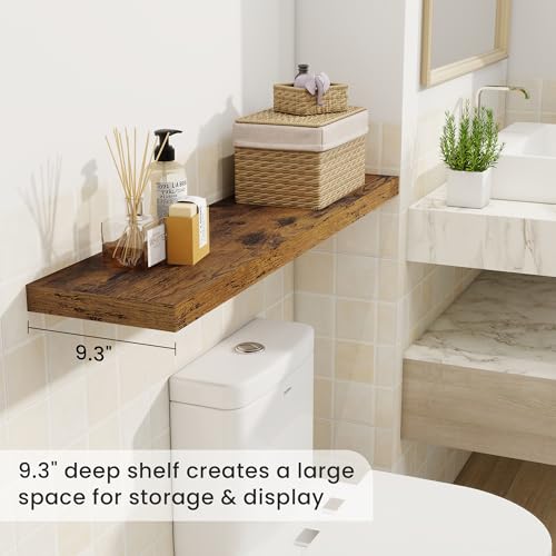 40 Inch Brown Floating Shelves (2 Count)