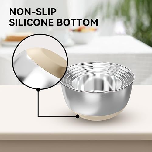 Stainless Steel Mixing Bowls with Lids (5 Count)