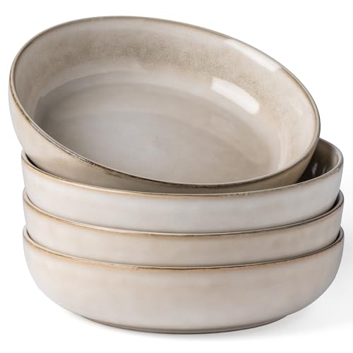 8.75'' Large Ceramic Pasta Bowls (4 Count)