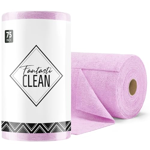 Microfiber Cleaning Cloth Roll (75 Count)
