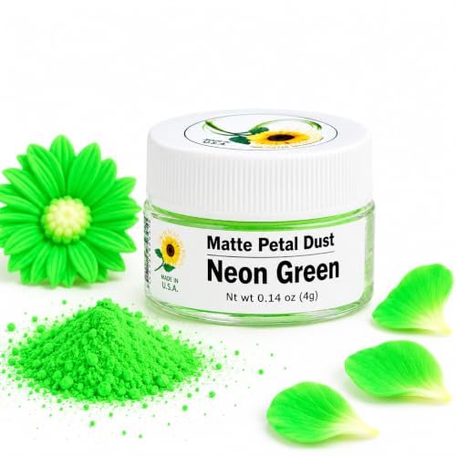 Neon Green Glow In The Dark Petal Dust Food Color