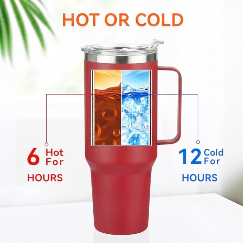 40 oz Stainless Steel Tumbler with Handle (8 Count)