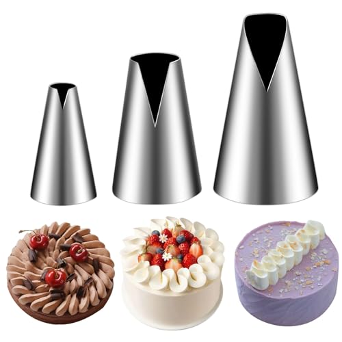 3 Pieces V Shaped Piping Tips Set
