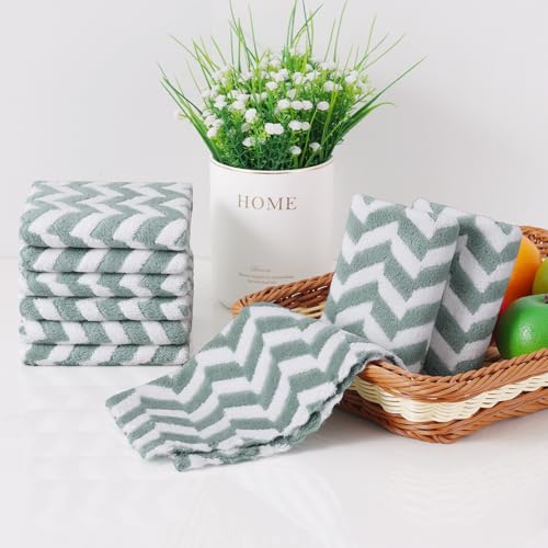 12 Pack Irregular Waves Kitchen Dish Cloths (12 Count)