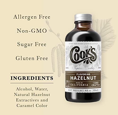 Pure Hazelnut Extract for Baking (4 Fl Oz)