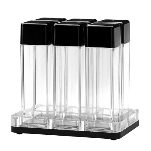 6 Tubes Coffee Bean Cellars with Stand & Hopper (16 Ounce)