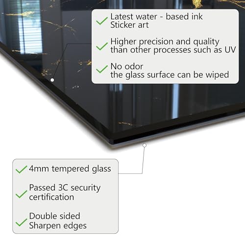 Tempered Glass Backsplash Kitchen