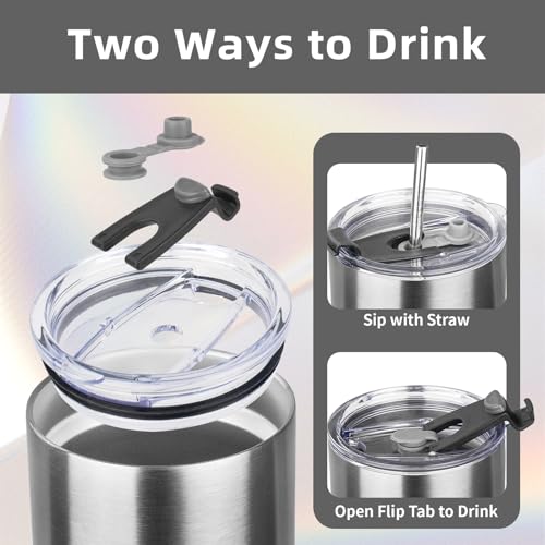 20oz Insulated Tumbler with Lid Straw Travel Coffee Mug Cup
