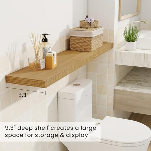 48 Inch Oak Floating Shelves (2 Count)