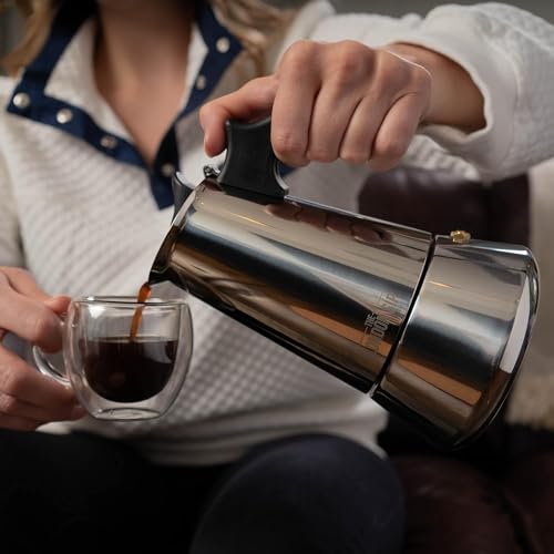 London Sip Stainless Steel Stovetop Espresso Maker Moka Pot Italian Coffee Percolator