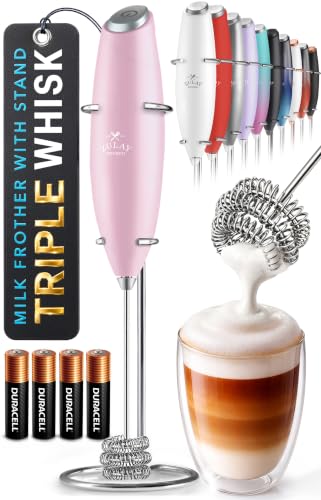 Powerful Milk Frother Wand With Duracell Batteries