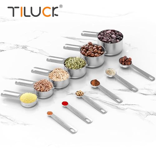 Stainless Steel Measuring Cups & Spoons Set