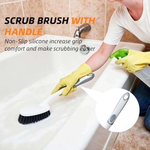 3 Pack Scrub Brush Set with Grout Brush (3 Count)