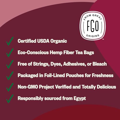 Organic Hibiscus Herbal Tea (40 Count)