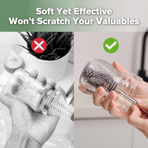 Silicone Bottle Brush for Baby Bottles & Crevices