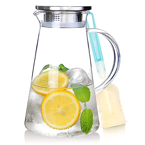 2L 68oz Glass Pitcher with Lid and Handle