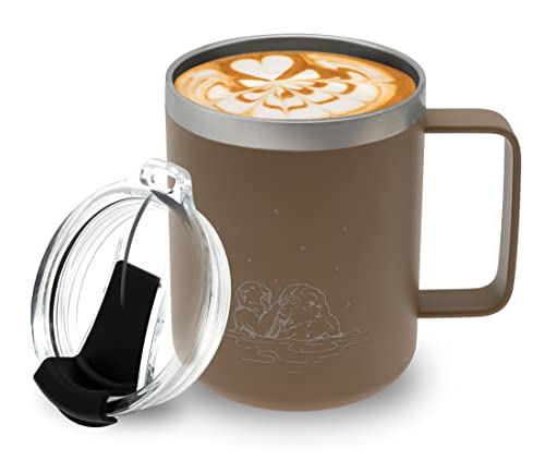 12 oz Insulated Coffee Mug with Handle & Lid