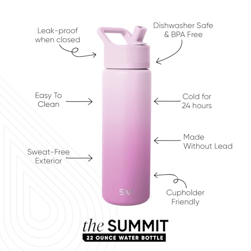 Insulated Water Bottle with Straw