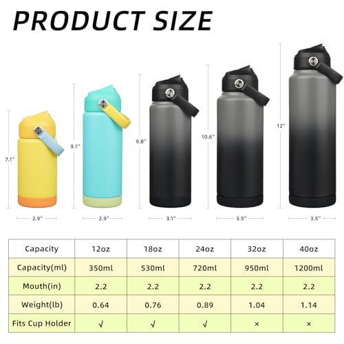 18oz Insulated Water Bottle