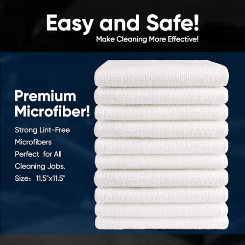 White Microfiber Cleaning Cloth 100PK (100 Count)