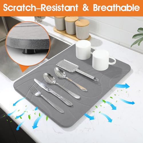 Stone Drying Mat for Kitchen Counter 18"x14"