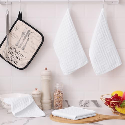 Microfiber Waffle Weave Kitchen Dish Cloths (12 Count)