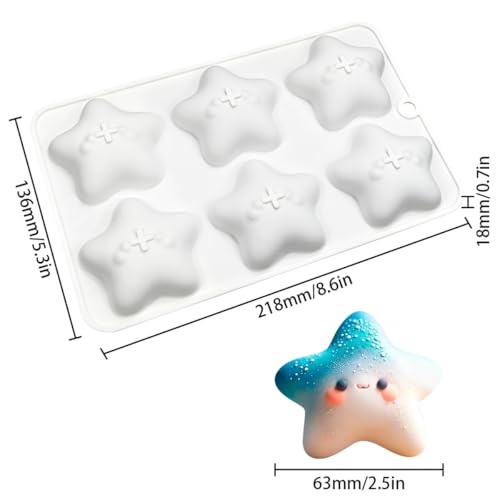 Cute Star Cartoon Shaped Dessert Mousse Molds 3d Silicone Cake Mold Muffin Pan Baking Tools For Cakes Decorating Supplies