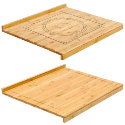 Extra Large Wooden Pastry Board 24 x 22.8 Inch Dough Rolling Board