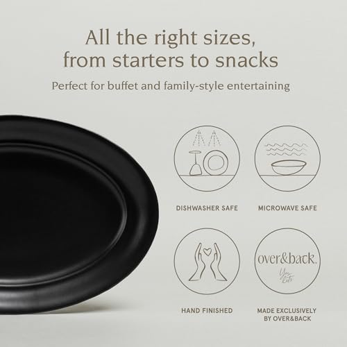 over&back Rim Stoneware Serving Platter