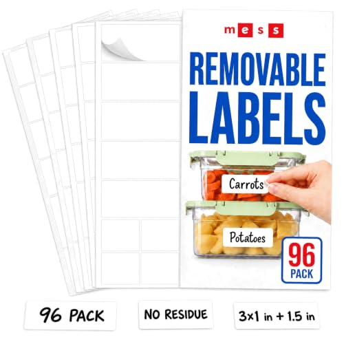 Removable Dry Erase Labels 96 Pk 1x3 in and 1.5 in