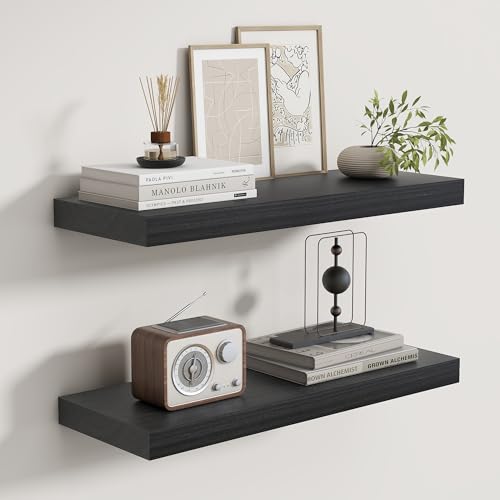 Rustic Floating Shelves for Home Decor (2 Count)