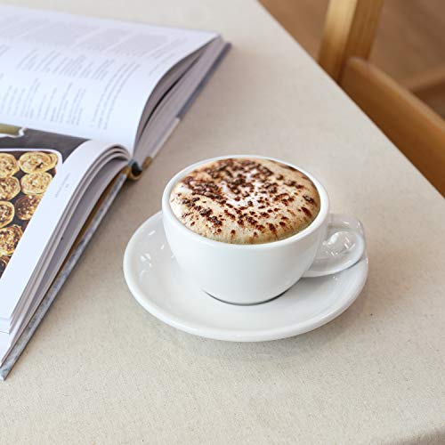 6 oz Cappuccino Cups with Saucers (4 Count)