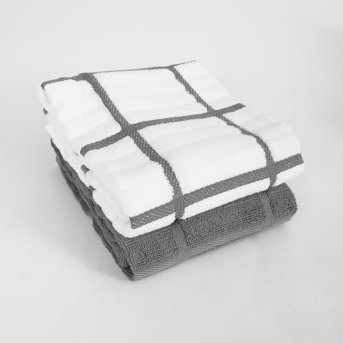 Solid & Coordinate Kitchen Towels (4 Count)