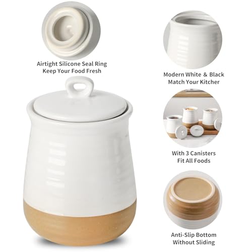 Ceramic Food Storage Jars (3 Count)