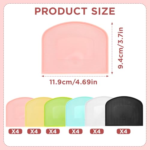 24 Pcs Plastic Dough Scraper Set Multipurpose Bench Cake Cutter Flexible Scraper Spatula for Cake Bread Pizza Food Pastry Icing Kitchen Baking Tool (24 Count)