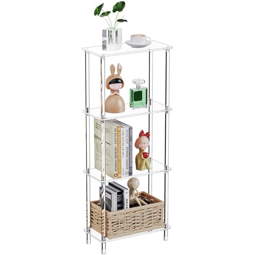 Clear Acrylic Narrow Side Table for Small Spaces