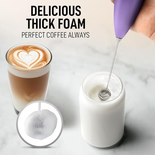 Powerful Milk Frother Wand With Duracell Batteries