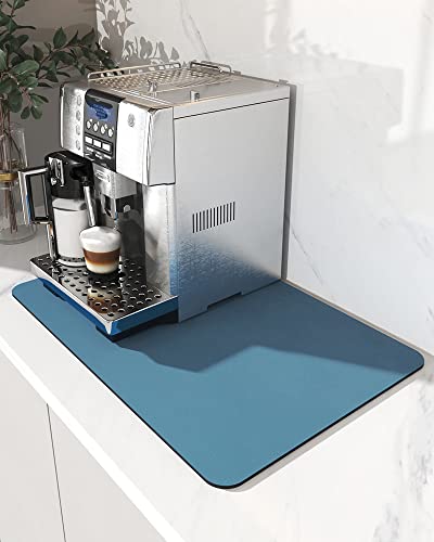 Coffee Mat Hide Stain Rubber Backed Absorbent Dish Drying Mat for Kitchen Counter