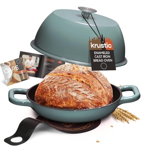 Enameled Cast Iron Dutch Oven for Sourdough Bread Baking