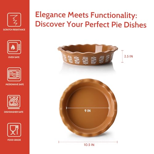 Porcelain Deep Fluted Pie Dish for Baking