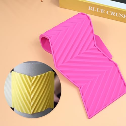 3D Diagonal Stripes Design Lace Mat Silicone Mold Silicone Lace Mold Sugar Craft Cake Brim Decoration Tool